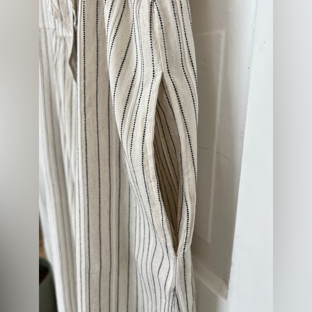Striped V-Neck Ruffle Dress - Picture 10 of 10